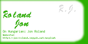roland jon business card